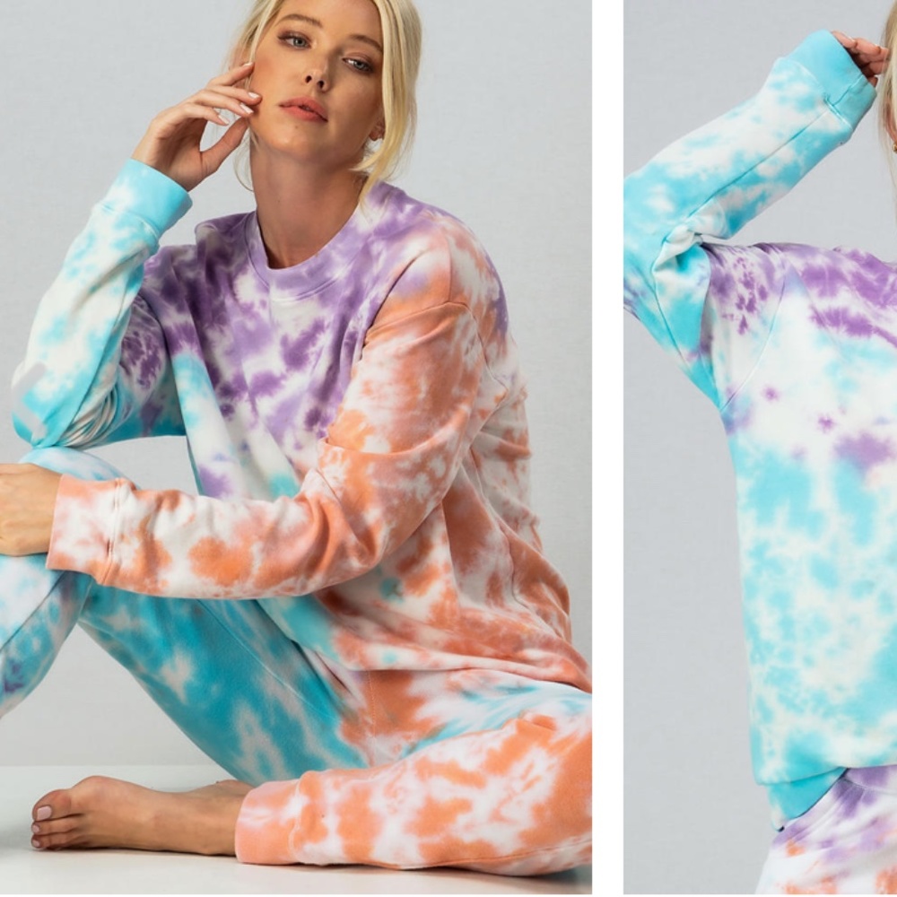 Tie Dye Jogger Sweatshirt Set - Picture 1 of 3